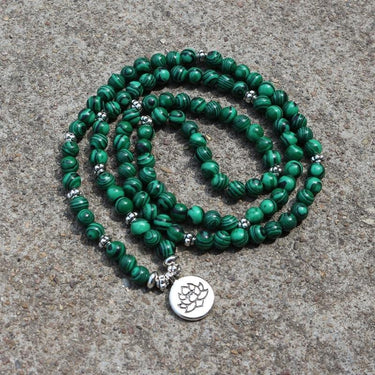 Live In The Silt But Not Imbrued Malachite Mala Bracelet/Necklace-Your Soul Place